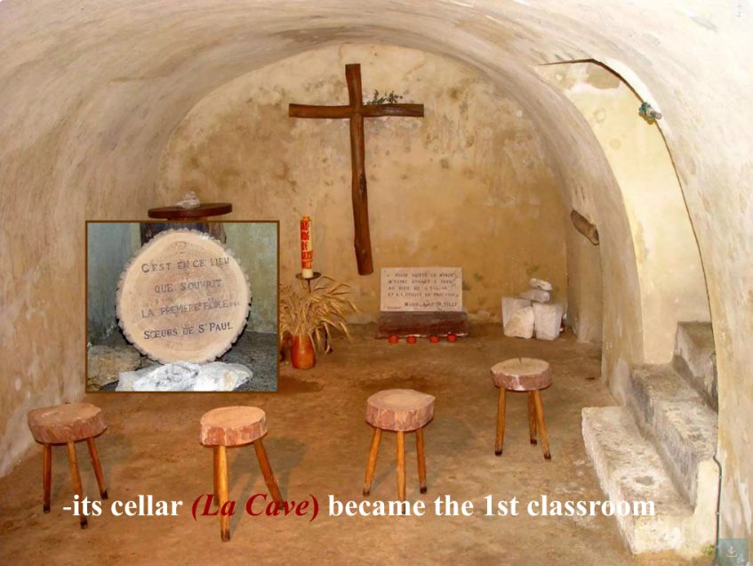 La Cave - Levesville-la-Chenard - First classroom of St. Paul's Convent School in France